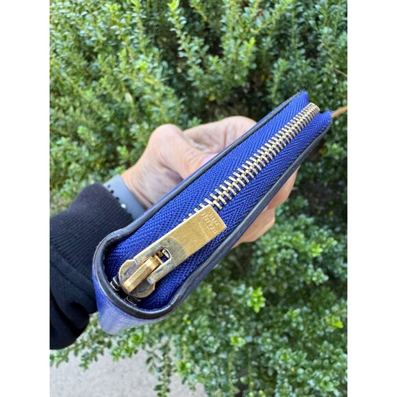 Celine Long Zip Around Wallet Blue Leather - Picture 5 of 12